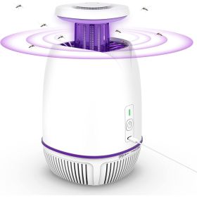 1Pc Plug-in Mosquito Zapper Max 1076Sq.Feet Range Electric Fly Zapper With 3 Modes Mosquito Killer Lamp For Indoor Outdoor (Color: White)